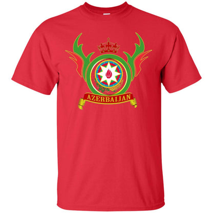 Azerbaijan Arms Coat Flag T-shirt Red