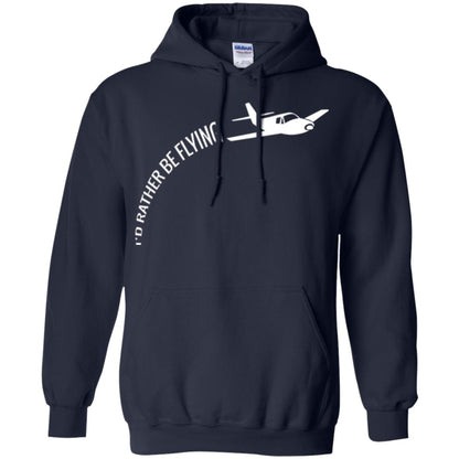 Airplane Pilot T-shirt I_d Rather Be Flying Navy