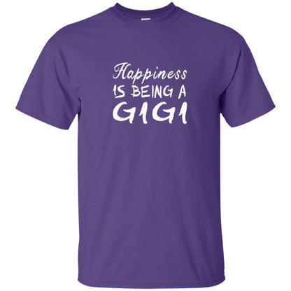 Happiness Is Being A Gigi Grandma Shirt Purple