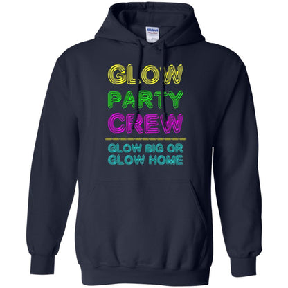 Funny Party T-shirt Glow Party Crew Navy