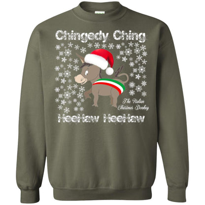 Christmas T-shirt The Italian Christmas Donkey Military Green