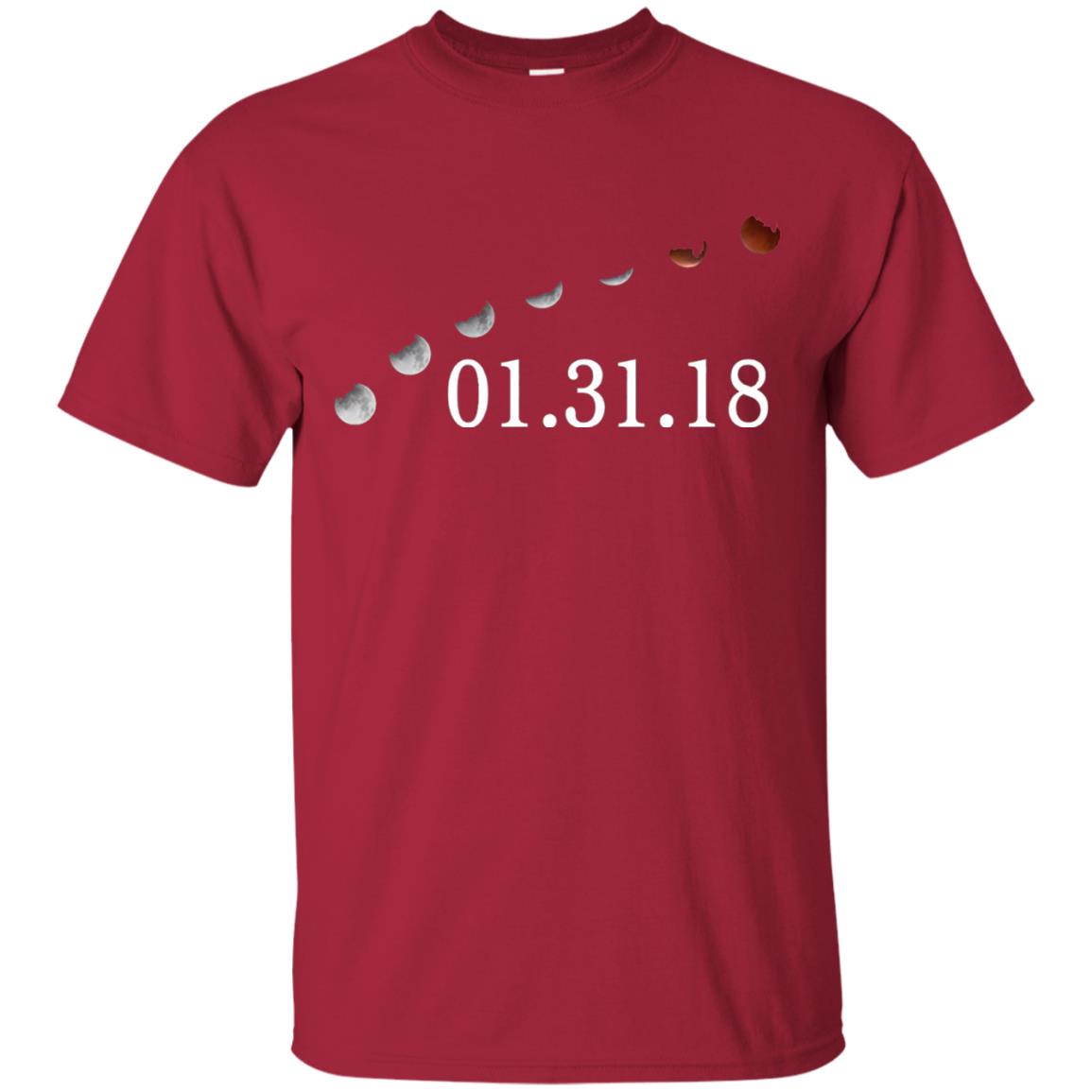 Usa Total Lunar Eclipse On January 31, 2018 T-shirt Cardinal
