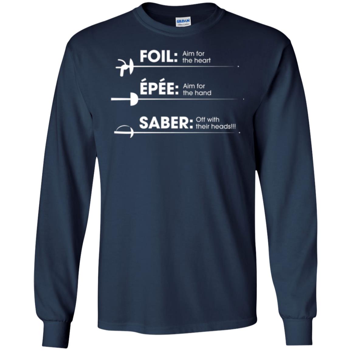 Fencing T-shirt Foil Saber Definition Navy