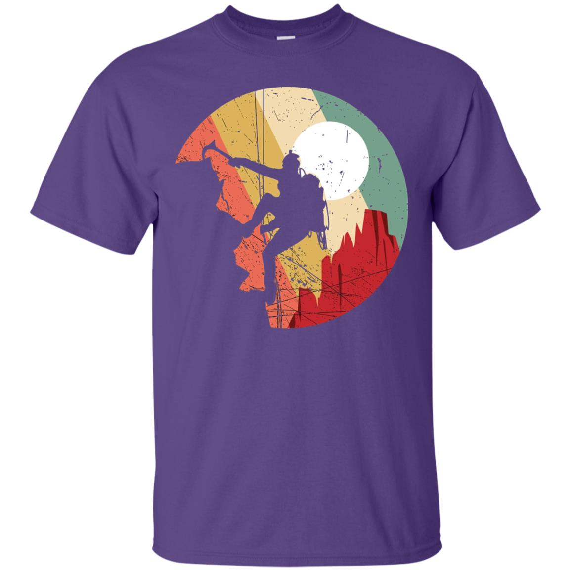 Rock Climbing Mountain Climbing Lover T-shirt Purple