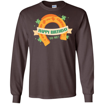 Happy Birthday To Me Shamrocks Saint Patrick's Day T-shirt Dark Chocolate