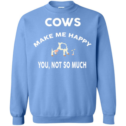 Cow Lovers T-shirt Cows Make Me Happy You Not So Much Carolina Blue