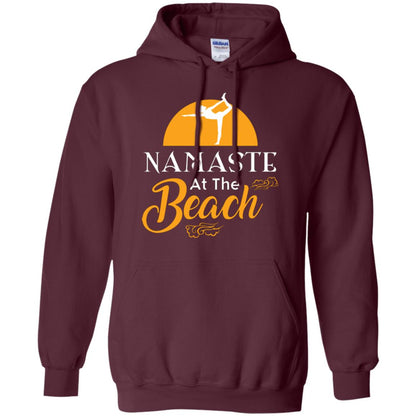 Yoga Lover T-shirt Namaste At The Beach Maroon