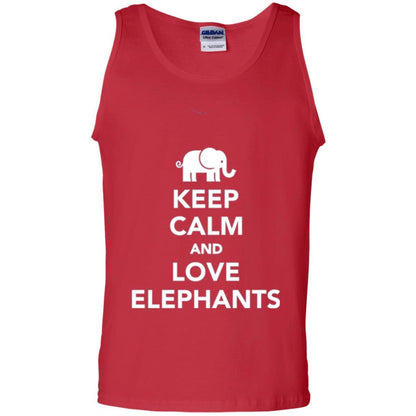 Elephant Lover T-shirt Keep Calm And Love Elephants T-shirt Red