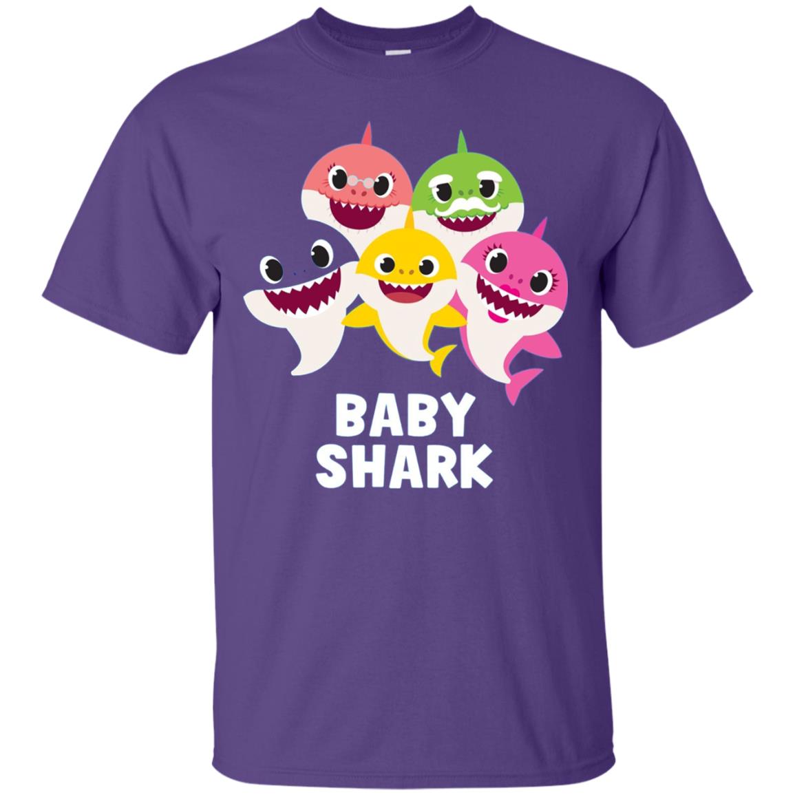 Pinkfong Baby Shark Family Shark Lover T-shirt Purple