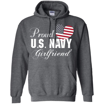 Pride U.s. Army Shirt Proud Navy Girlfriend Heart Dark Heather