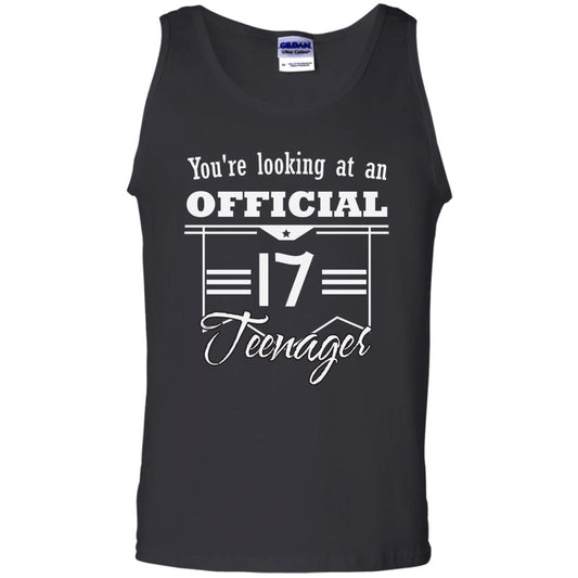 You're Looking At An Official 17 Teenager 17th Birthday Shirt Black