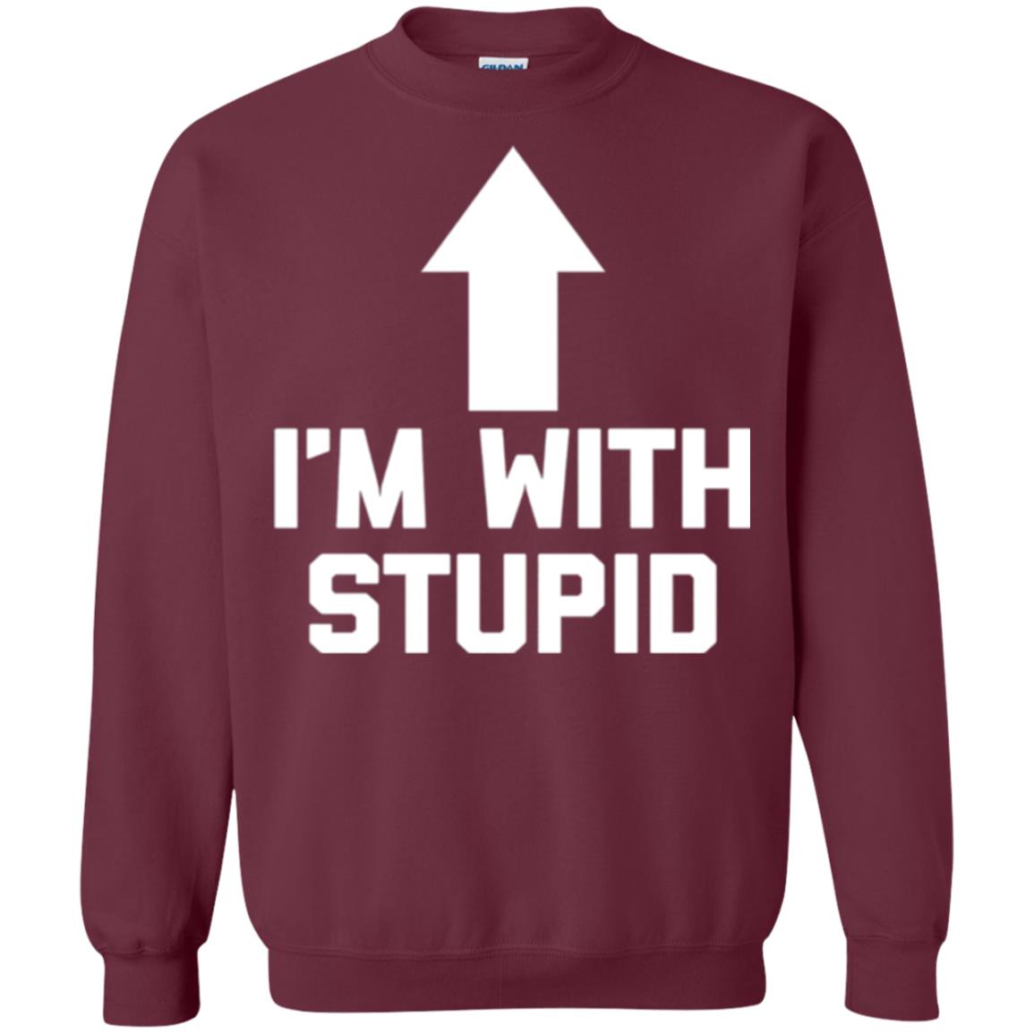 Im With Stupid T-shirt Maroon