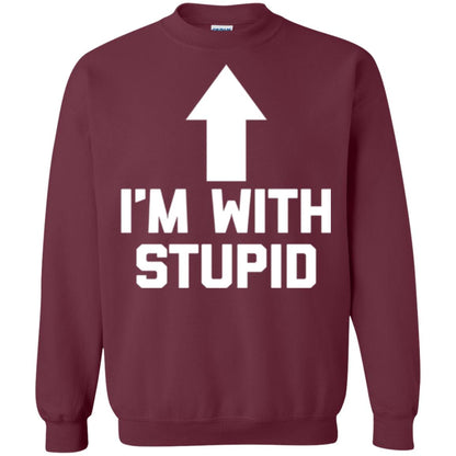 Im With Stupid T-shirt Maroon