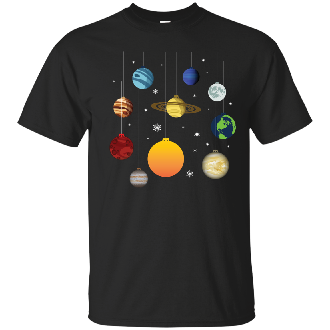 Christmas T-shirt Joy To Universe Christmas Black