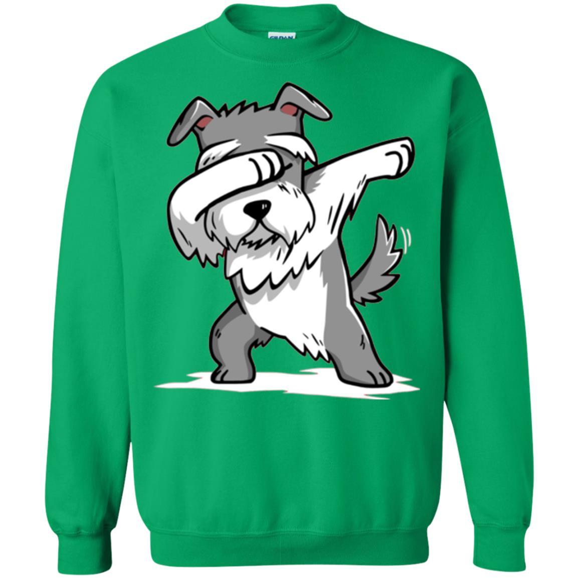Dog Lover T-shirt Miniature Schnauzer Cute Dabbing Irish Green