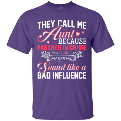 Aunt T-shirt They Call Me Aunt Purple