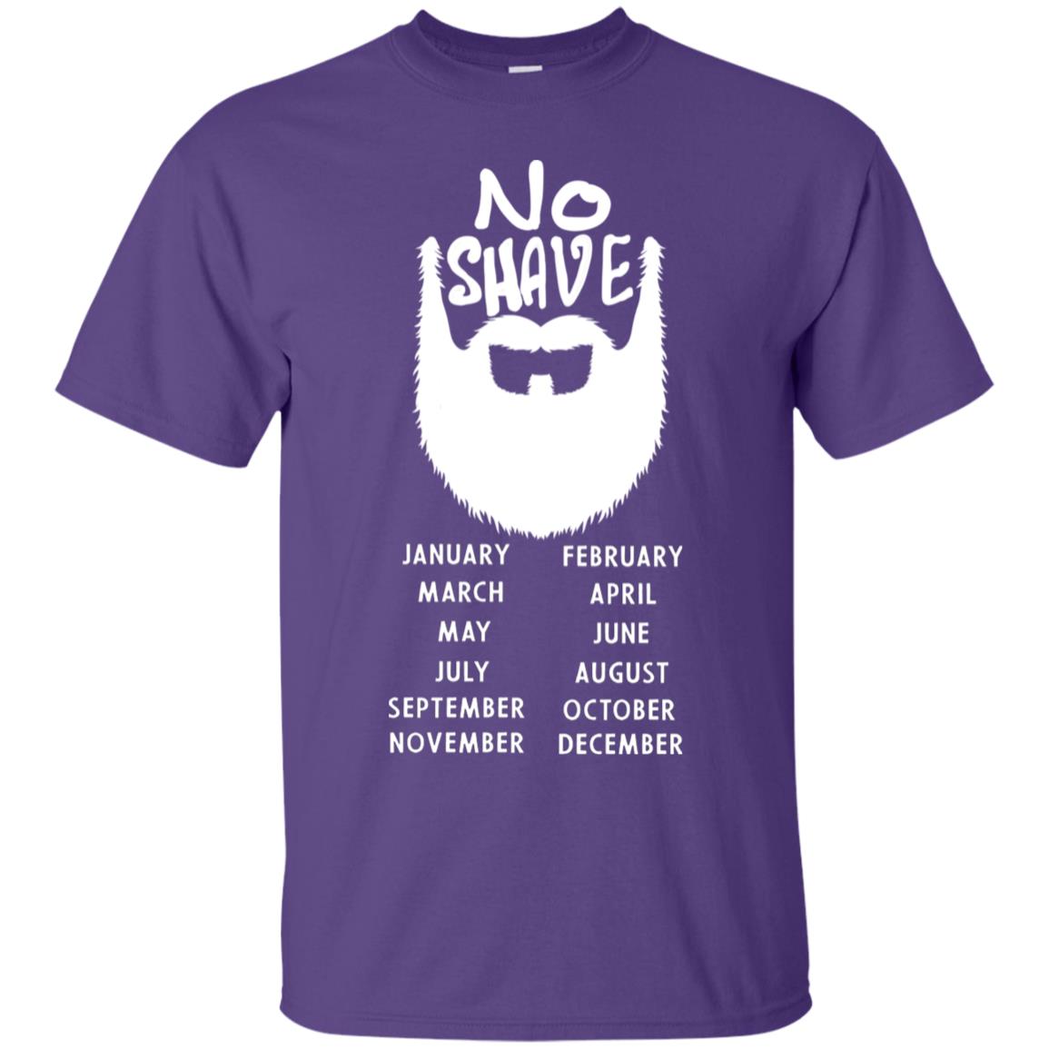 No Shave November Beard Shirt For Mens Purple