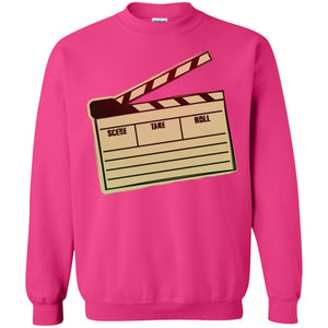 Movie Clapper Filmmaker Film Student ShirtG180 Gildan Crewneck Pullover Sweatshirt 8 oz.