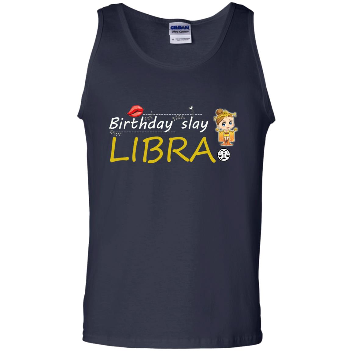 Cute Libra Girl Birthday Lip Slay T-shirt Navy