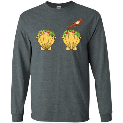 Mermaid Shell T-shirt Taco Bra And Spicy Chili Sauce Dark Heather