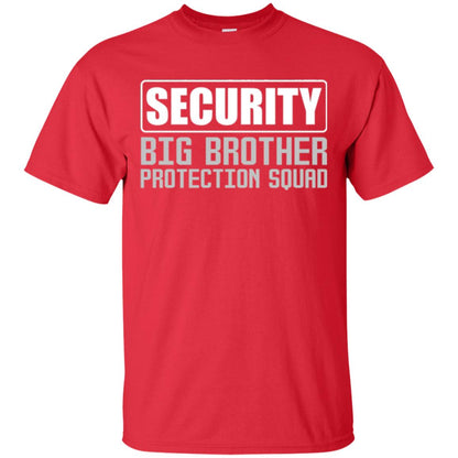 Family T-shirt Security Big Brother Protection Squad Red