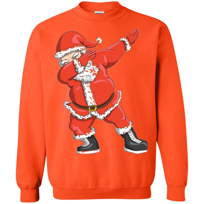 Funny Christmas T-shirt Dabbing Santa Claus Orange