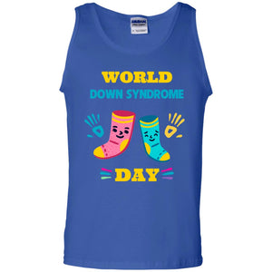 World Down Syndrome Day Hands And Stocks ShirtG220 Gildan 100% Cotton Tank Top