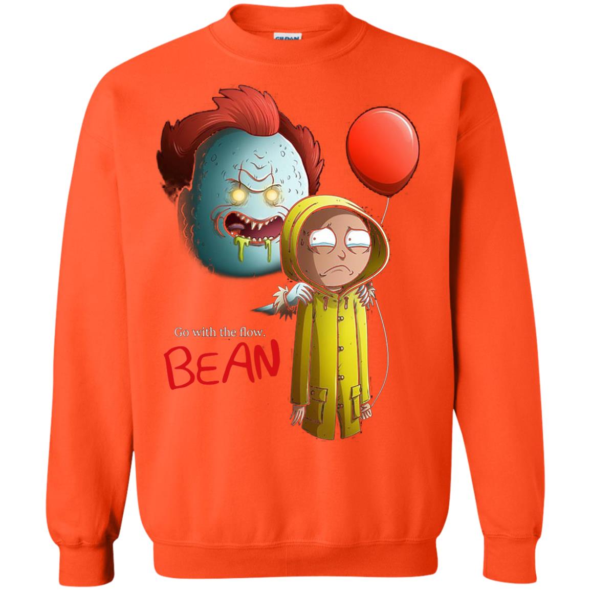 Go With The Flow It And Bean Horror Movie Shirt Orange