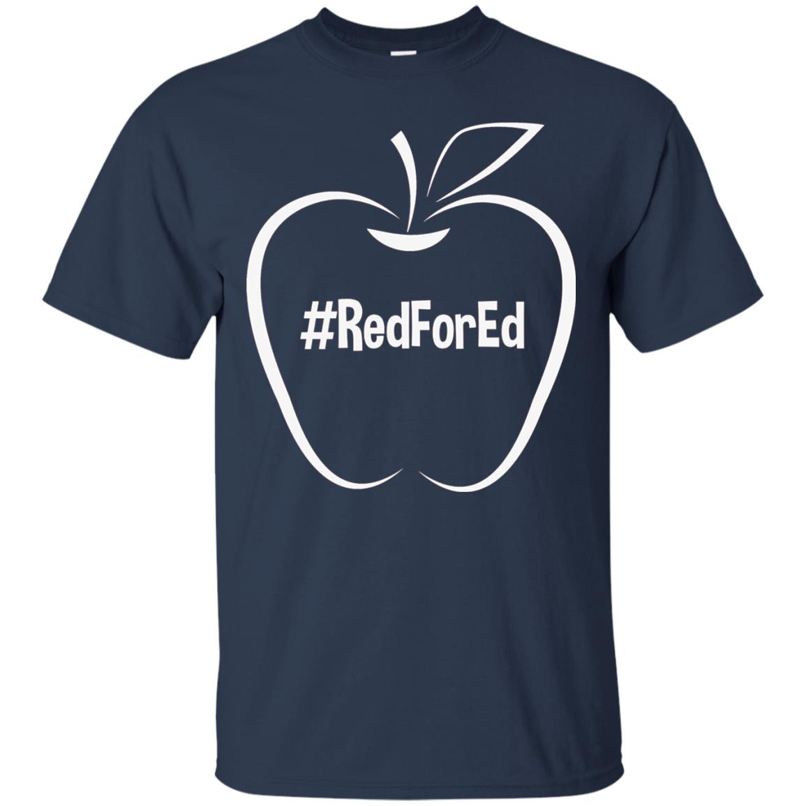 Teacher Shirt Hash Tag Redfored Protest Navy