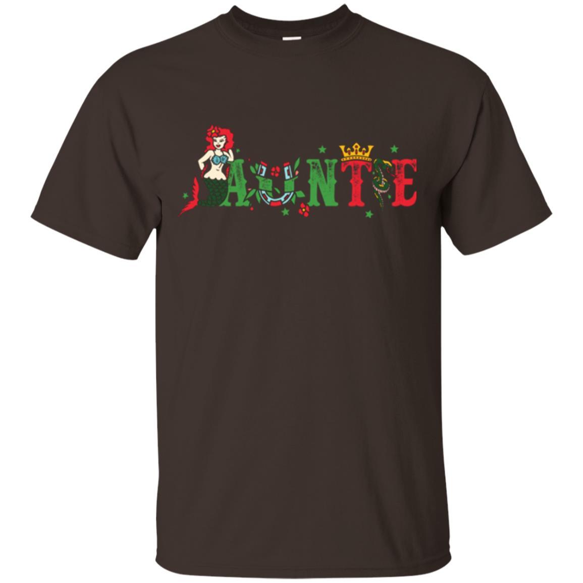 Aunt T-shirt Mermaid Auntie T-shirt Dark Chocolate