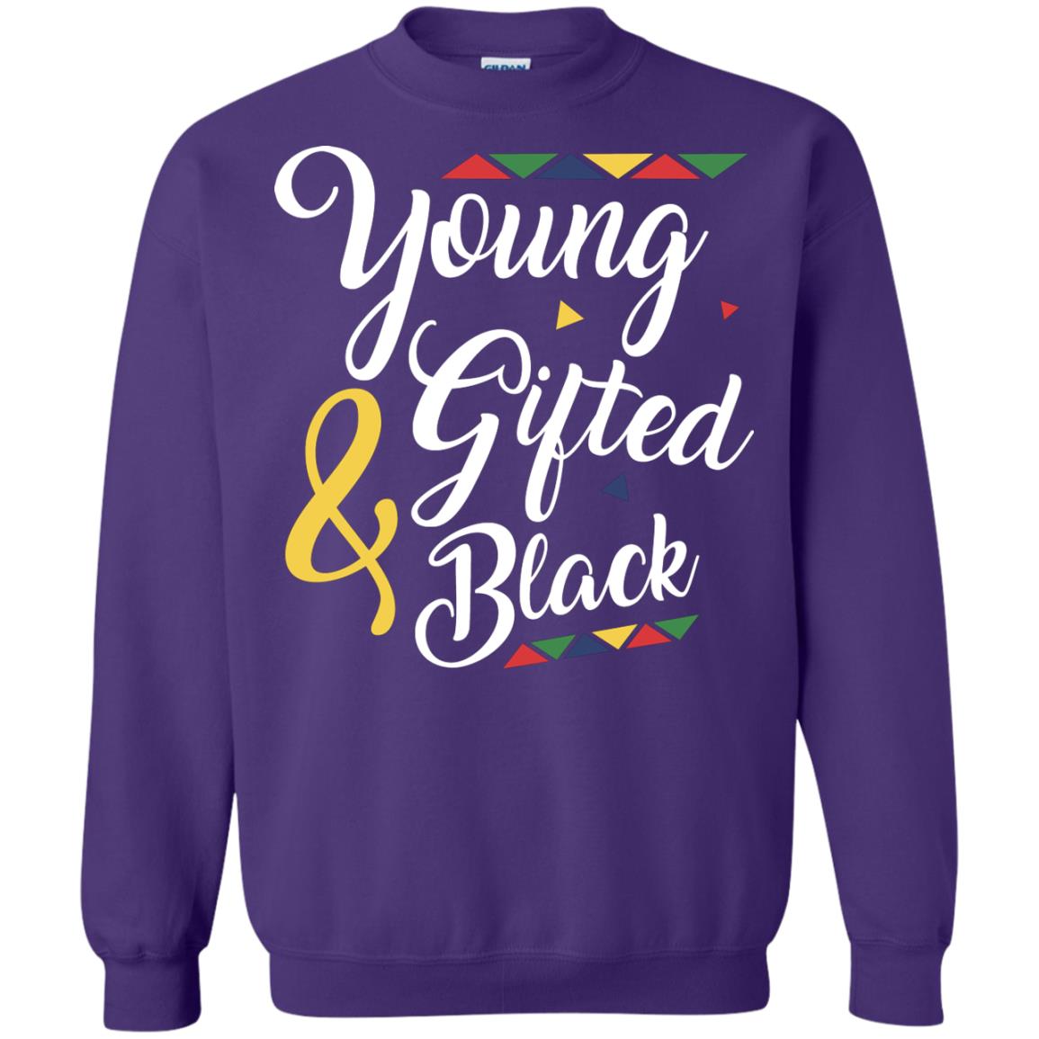 African American T-shirt Young Gifted And Black Purple