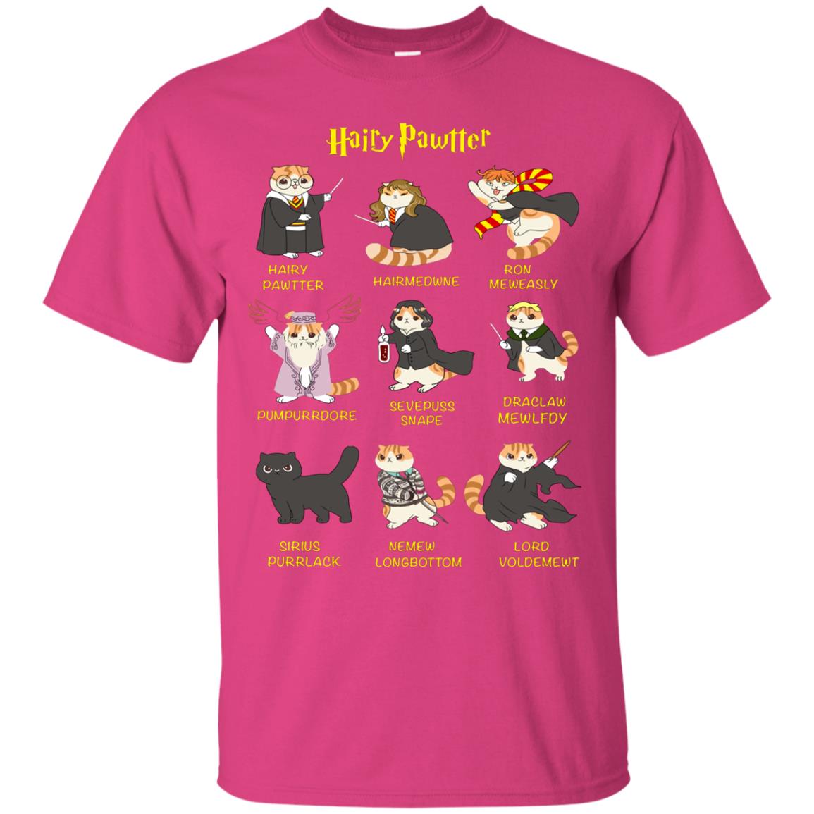 Hairy Pawtter Harry Potter Fan T-shirt Heliconia