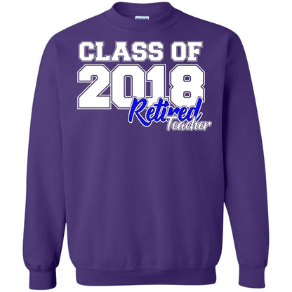 Retirement T-shirt Class Of 2018 Retired Teacher Purple