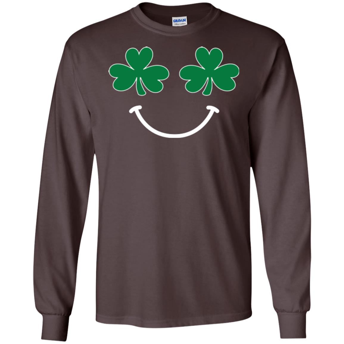 Saint Patrick's Day T-shirt Smiling Shamrocks Dark Chocolate