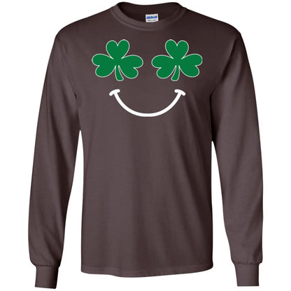 Saint Patrick's Day T-shirt Smiling Shamrocks Dark Chocolate