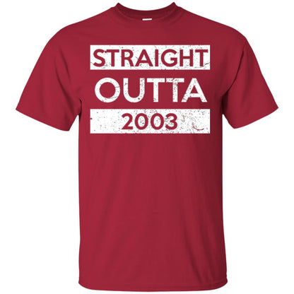 Brithday T-shirt Straight Outta 2003 Cardinal