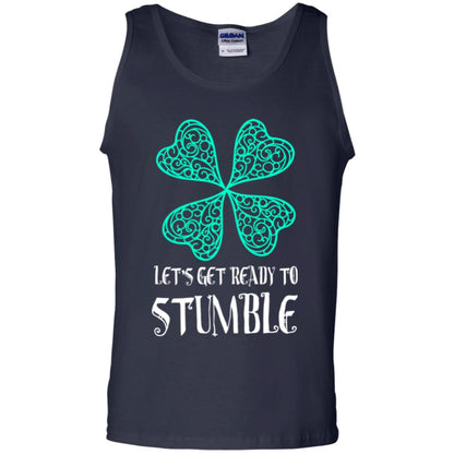 Stain Patrick's Day T-shirt Let's Get Ready To Stumble Navy