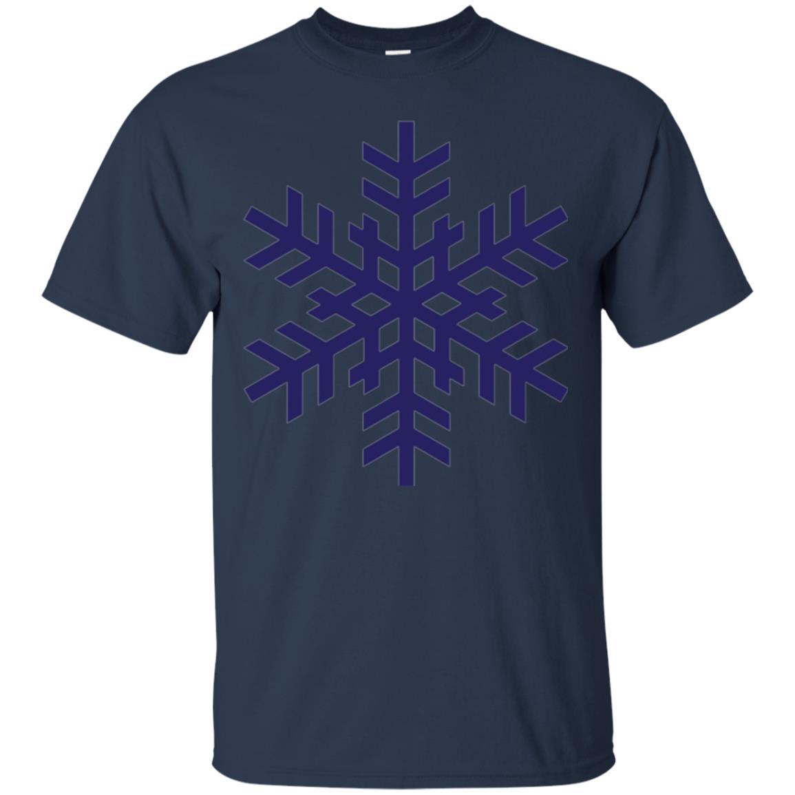 Christmas T-shirt Navy Blue Snowflake T-shirt Navy