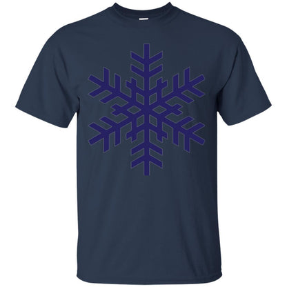 Christmas T-shirt Navy Blue Snowflake T-shirt Navy