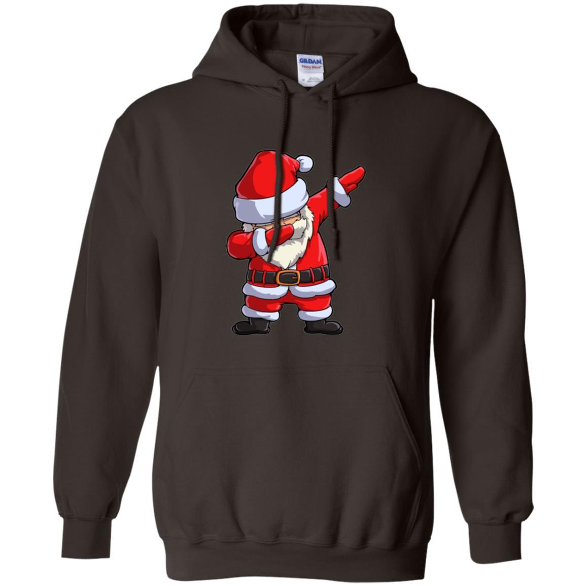 Christmas T-shirt Dabbing Santa Claus Dark Chocolate