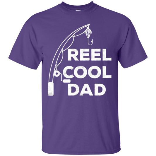 Fisherman T-shirt Reel Cool Dad Purple