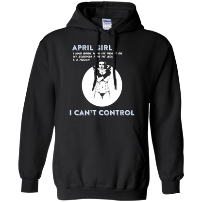 April Girl I Was Born With My Heart T-shirt Black