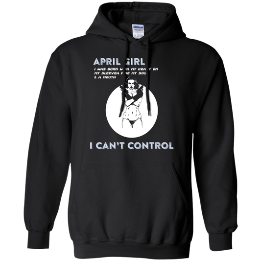 April Girl I Was Born With My Heart T-shirt Black