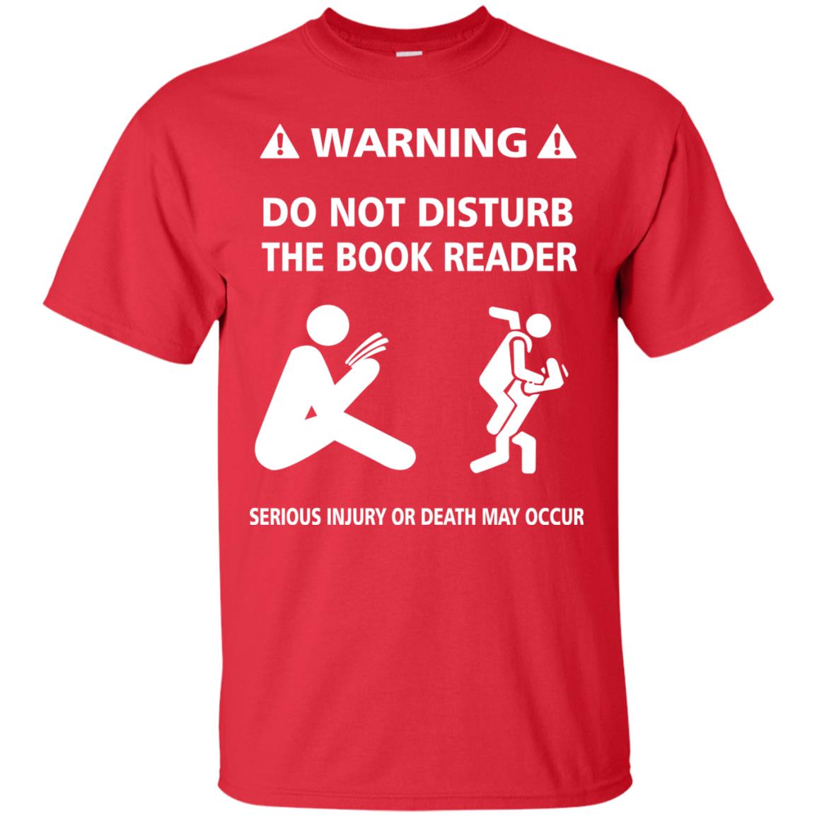 Warning Do Not Disturb The Book Reader Serious Injury Or Death May Occur Red