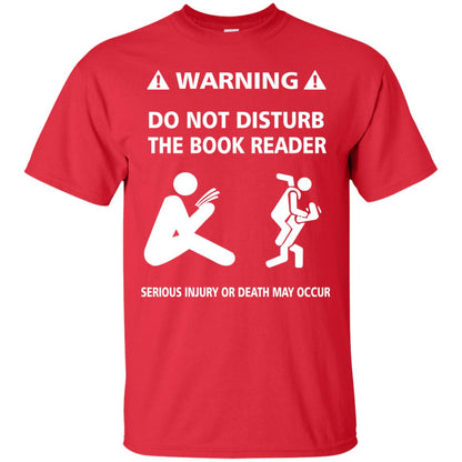 Warning Do Not Disturb The Book Reader Serious Injury Or Death May Occur Red