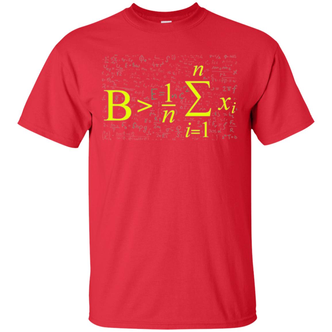 Be Greater Than Average Funny Math Lovers T-shirt Red