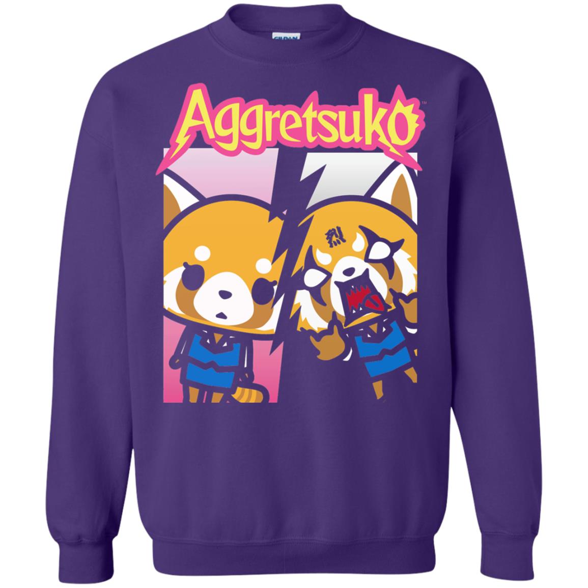 Aggretsuko Split Personality T-shirt Purple