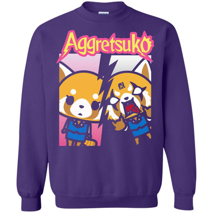 Aggretsuko Split Personality T-shirt Purple
