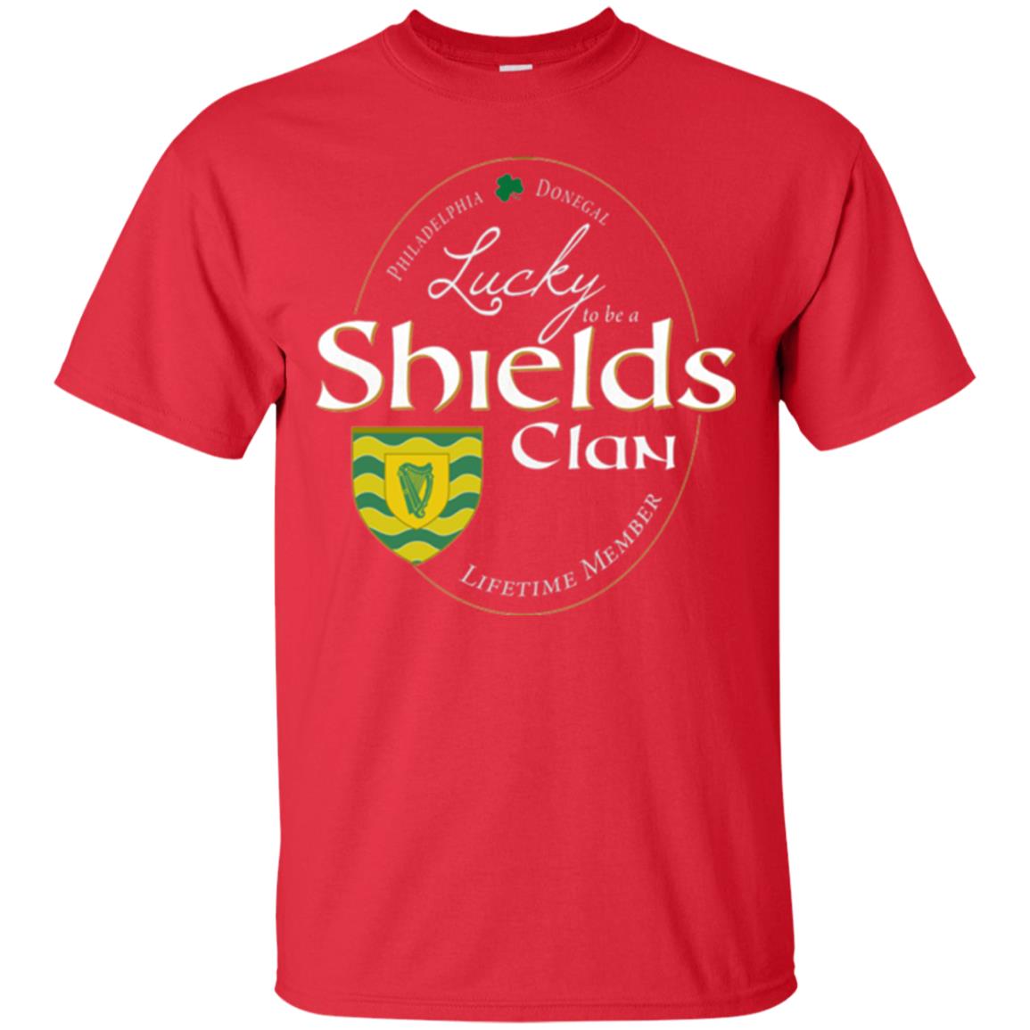 St Patricks Day T-shirt Shields Clan Lucky Lifetime Member T-shirt Red
