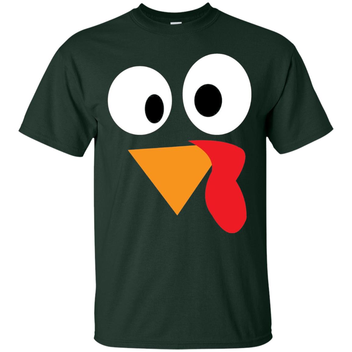 Happy Thanksgiving Funny Turkey Face T-shirt Forest